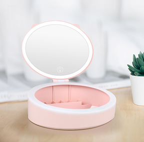 LED Makeup Mirror Box | صندوق مرآة مكياج بضوء LED 💄✨