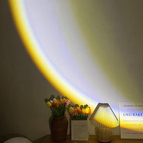 USB Moon & Sunset Lamp – LED Rainbow Neon Projector مصباح القمر والغروب USB - بروجيكتور ليد نيون رينبو