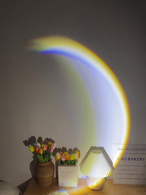 USB Moon & Sunset Lamp – LED Rainbow Neon Projector مصباح القمر والغروب USB - بروجيكتور ليد نيون رينبو