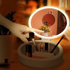 LED Makeup Mirror Box | صندوق مرآة مكياج بضوء LED 💄✨