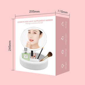 LED Makeup Mirror Box | صندوق مرآة مكياج بضوء LED 💄✨